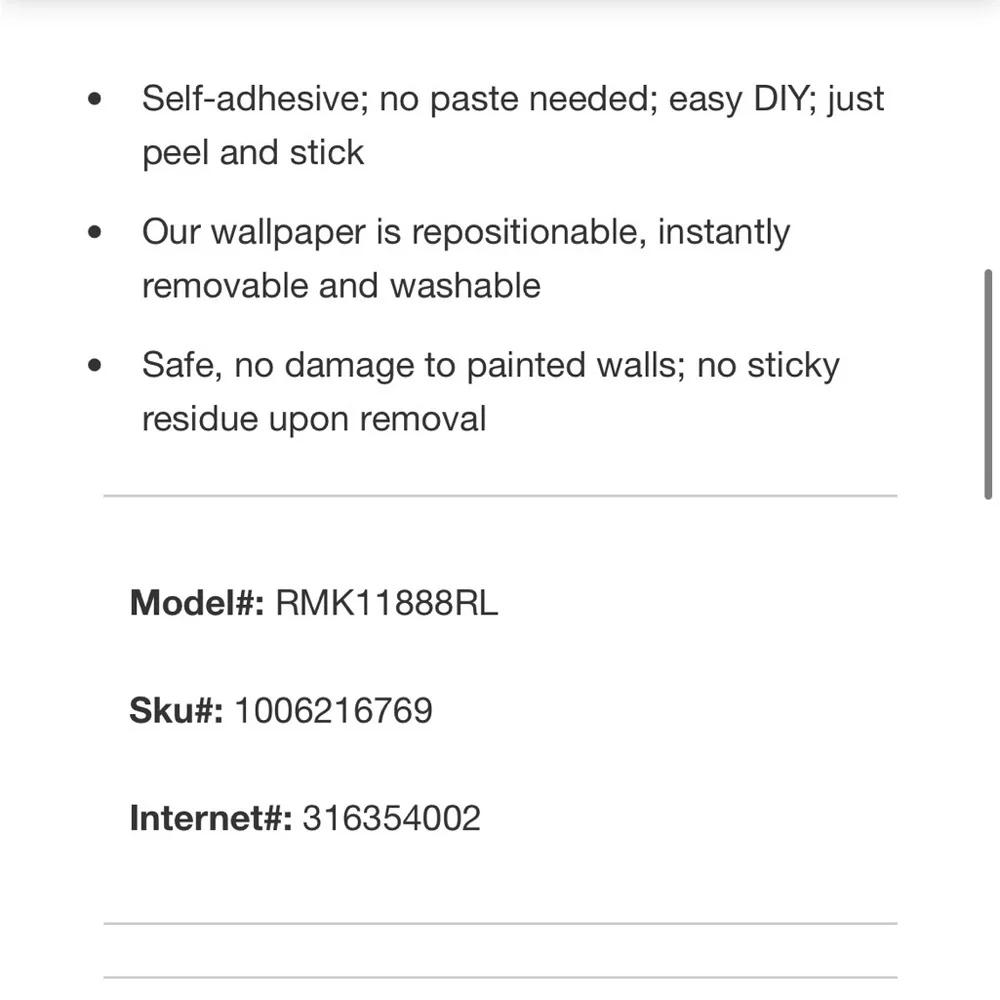 - 3!!!! ROOMMATES X WAVERLY NWT arrondissement peel & stick wallpaper